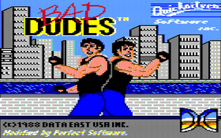 Bad Dudes Title Screen